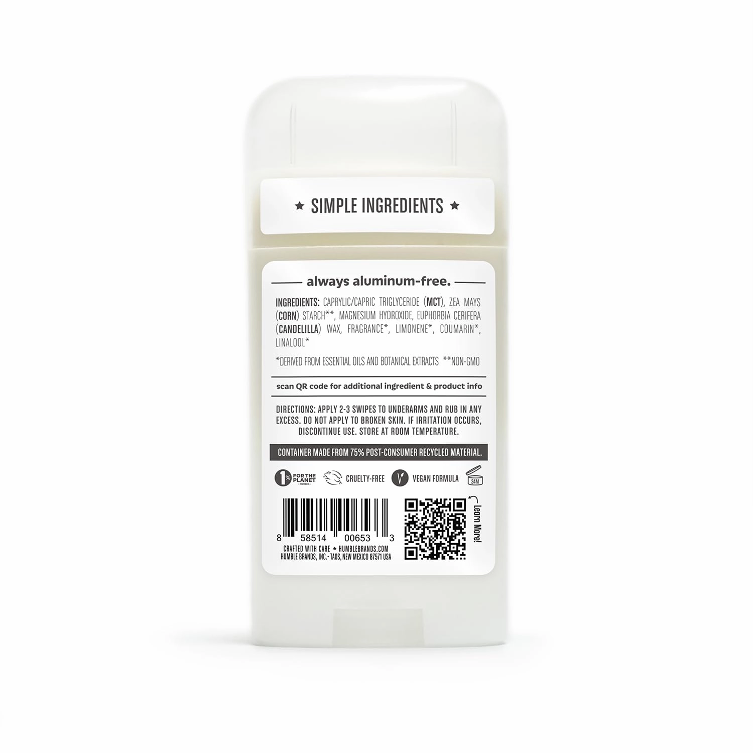 HUMBLE BRANDS Vegan Deodorant Sensitive Skin Trio with Palo Santo & Frankincense, Mountain Lavender, and Bergamot & Ginger, 2.5 Ounce (Pack of 3)