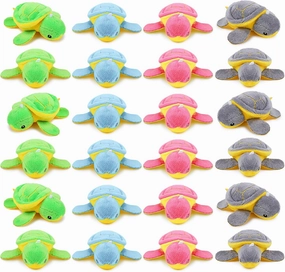 HyDren 24 Pcs Small Turtle Stuffed Toy Soft Sea Turtle Animal Plush Toys Adorable Stuffed Animal Plush Party Decoration for Birthday Beach Ocean Party(Cute Style)