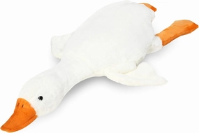 HyDren 35.4 Inch Goose Stuffed Animal Giant Cute White Duck Stuffed Animals Huge Soft Hugging Plush Duck Goose Big Sleeping Body Pillow Toy