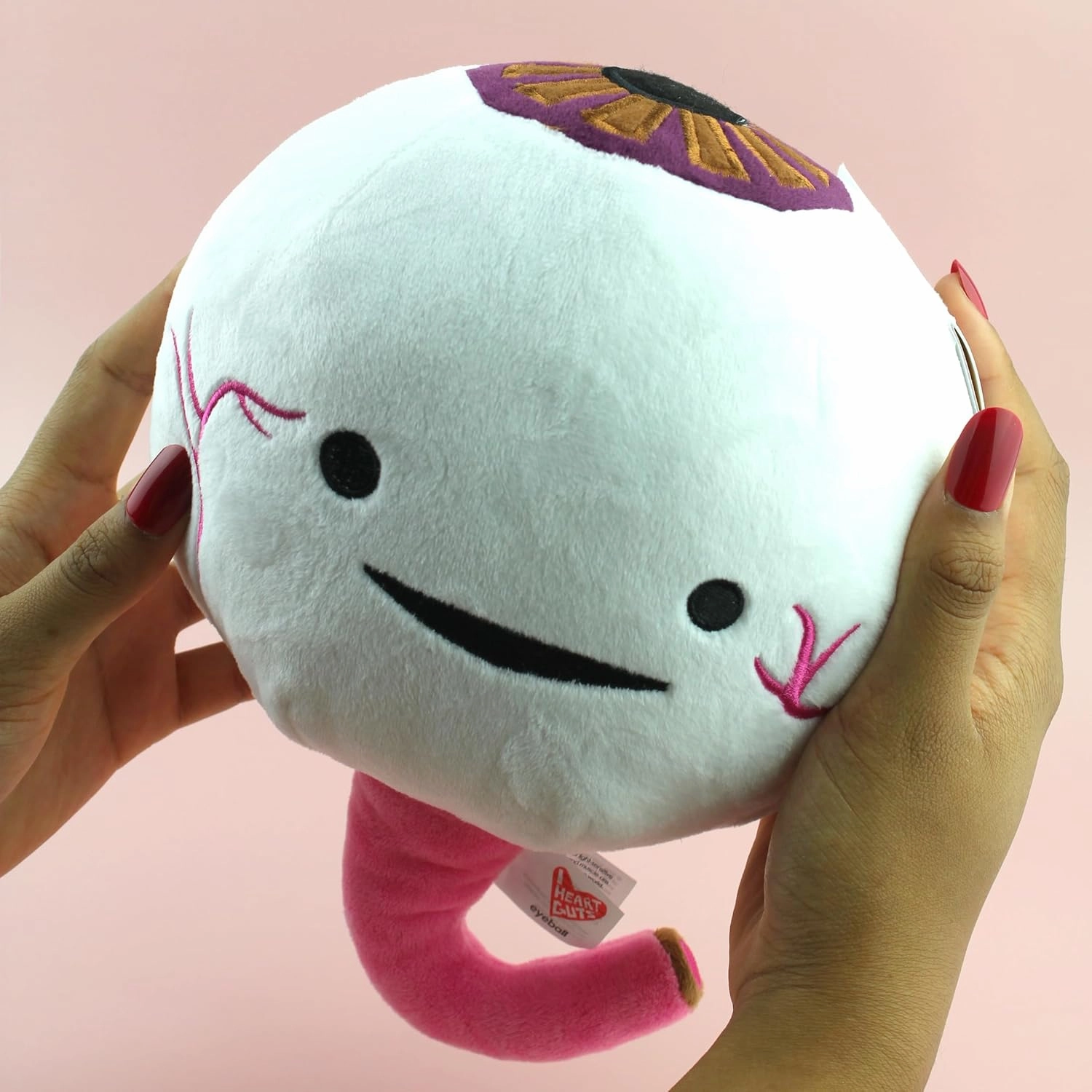 I Heart Guts Stuffed Eyeball Plush - Party Pupil in The House! - 10" Organ Stuffed Animals, Eye Doctor Gifts, Optometry Gifts, Ideal for Students, Opticians, Doctors, & Eye Surgery (Brown Iris)