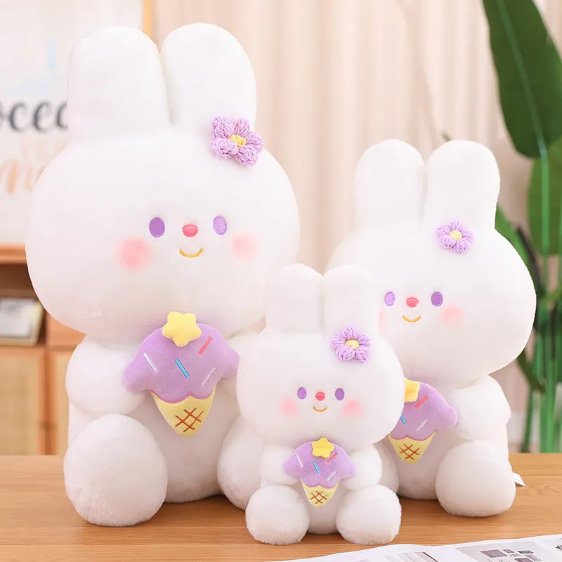 Ice Cream Bunny Stuffed Animal Plush Toy