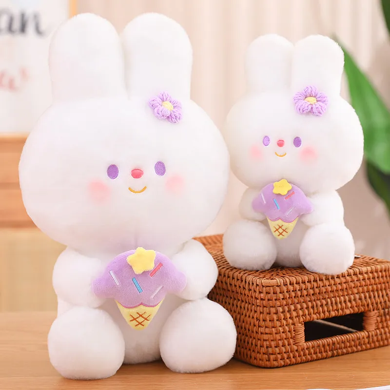 Ice Cream Bunny Stuffed Animal Plush Toy