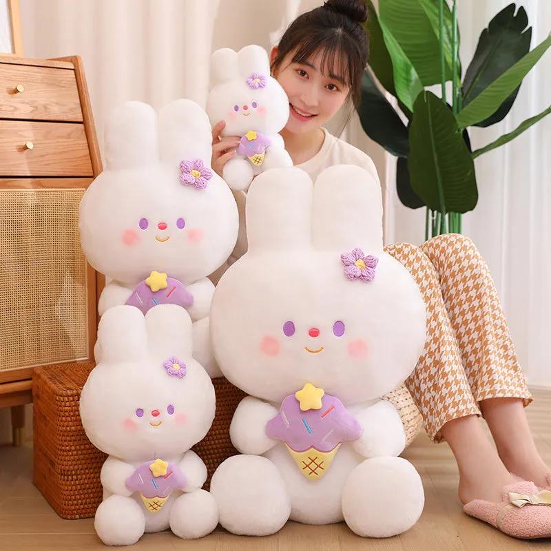Ice Cream Bunny Stuffed Animal Plush Toy