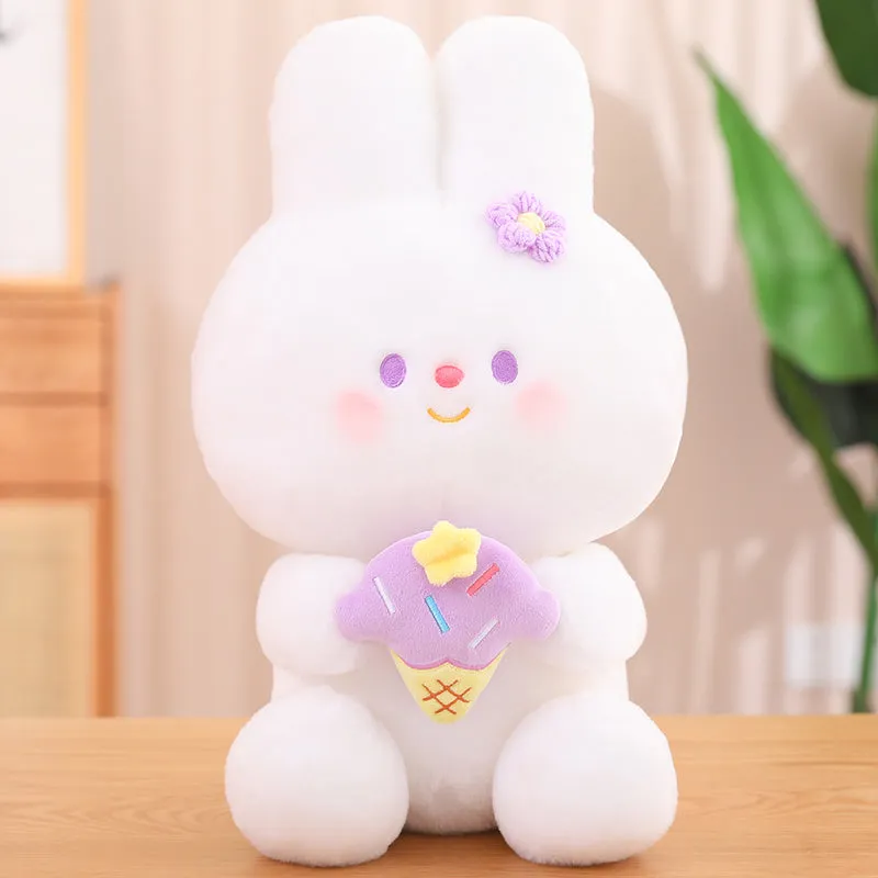Ice Cream Bunny Stuffed Animal Plush Toy