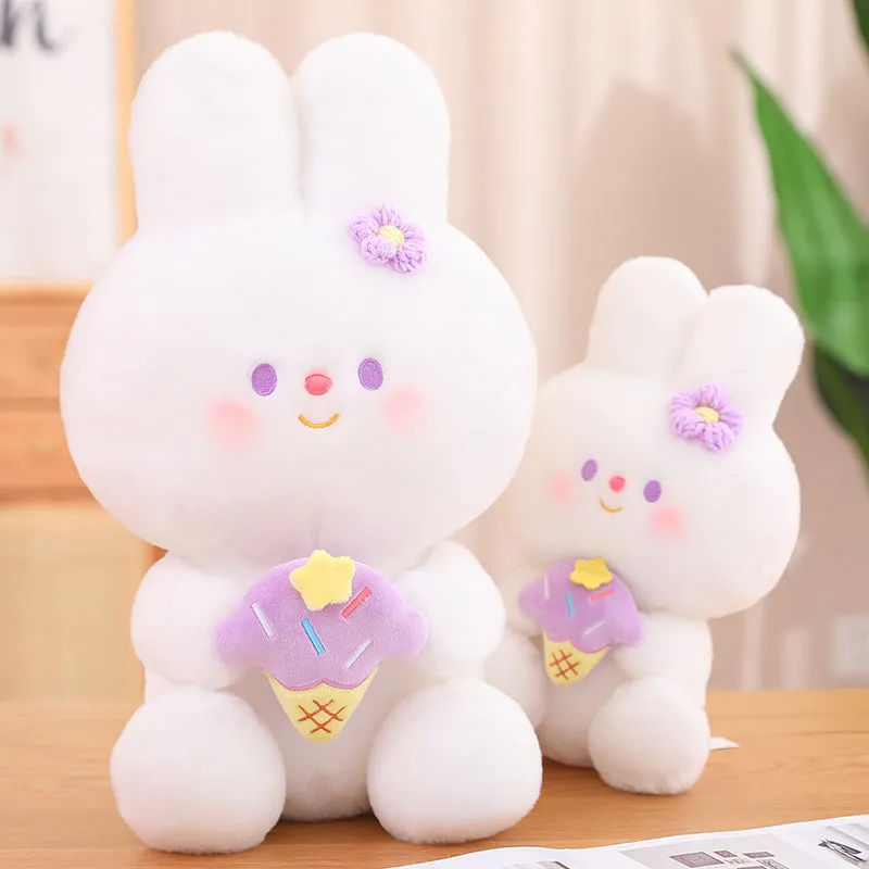 Ice Cream Bunny Stuffed Animal Plush Toy
