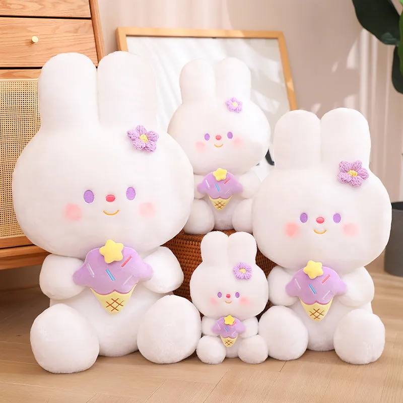 Ice Cream Bunny Stuffed Animal Plush Toy