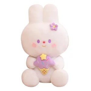 Ice Cream Bunny Stuffed Animal Plush Toy