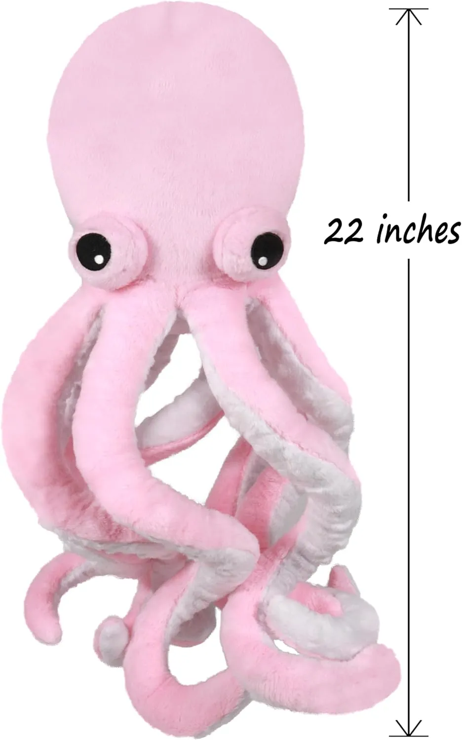 Ice King Bear Cute Big Eyes Octopus Large Stuffed Animals Plush Toy 22 Inches (Pink)