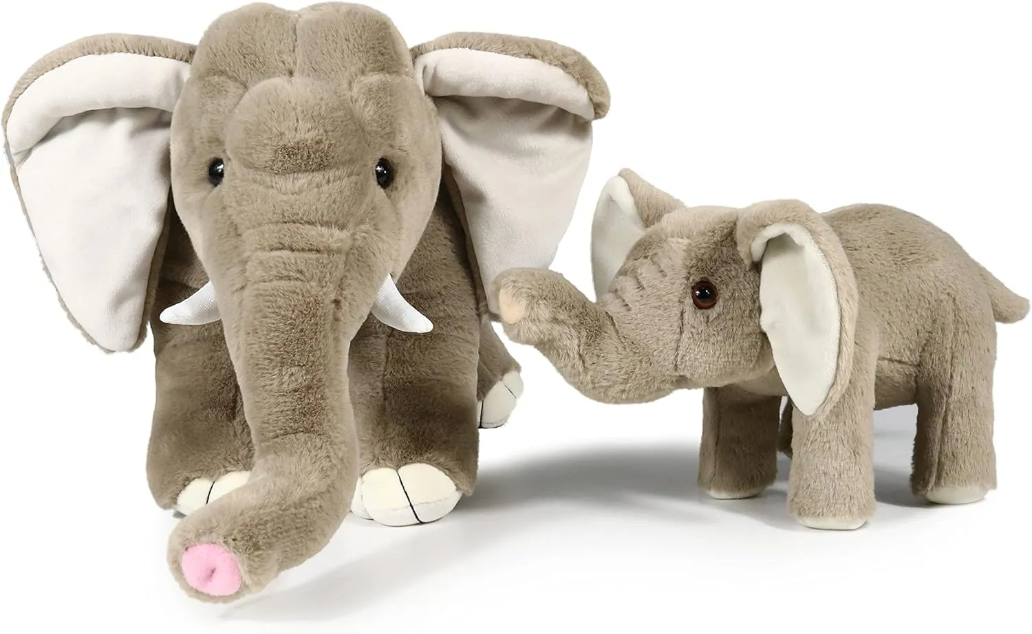 Ice King Bear Mom and Baby Stuffed Animals Set Zoo Wild Animals (Elephant)