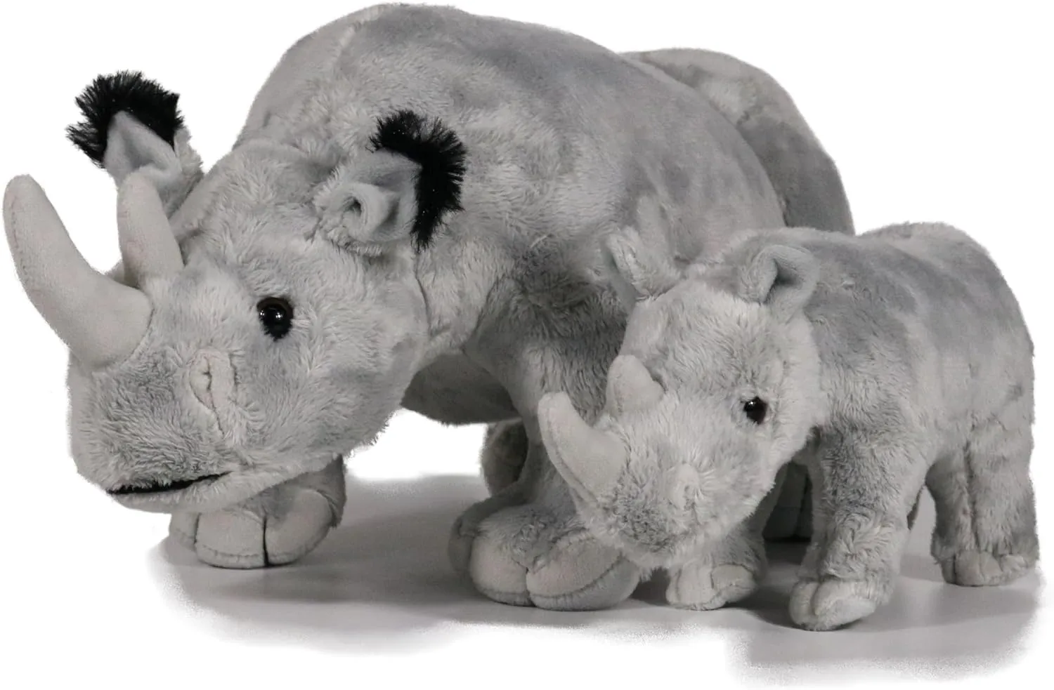 Ice King Bear Mom and Baby Stuffed Animals Set Zoo Wild Animals (Rhino)