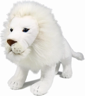 Ice King Bear White Lion Stuffed Animal, Lifelike Plush Toy, 12 Inches Length