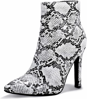 IDIFU Ankle Boots for Women High Heel Pointed Toe Boots Side Zipper Stiletto Booties