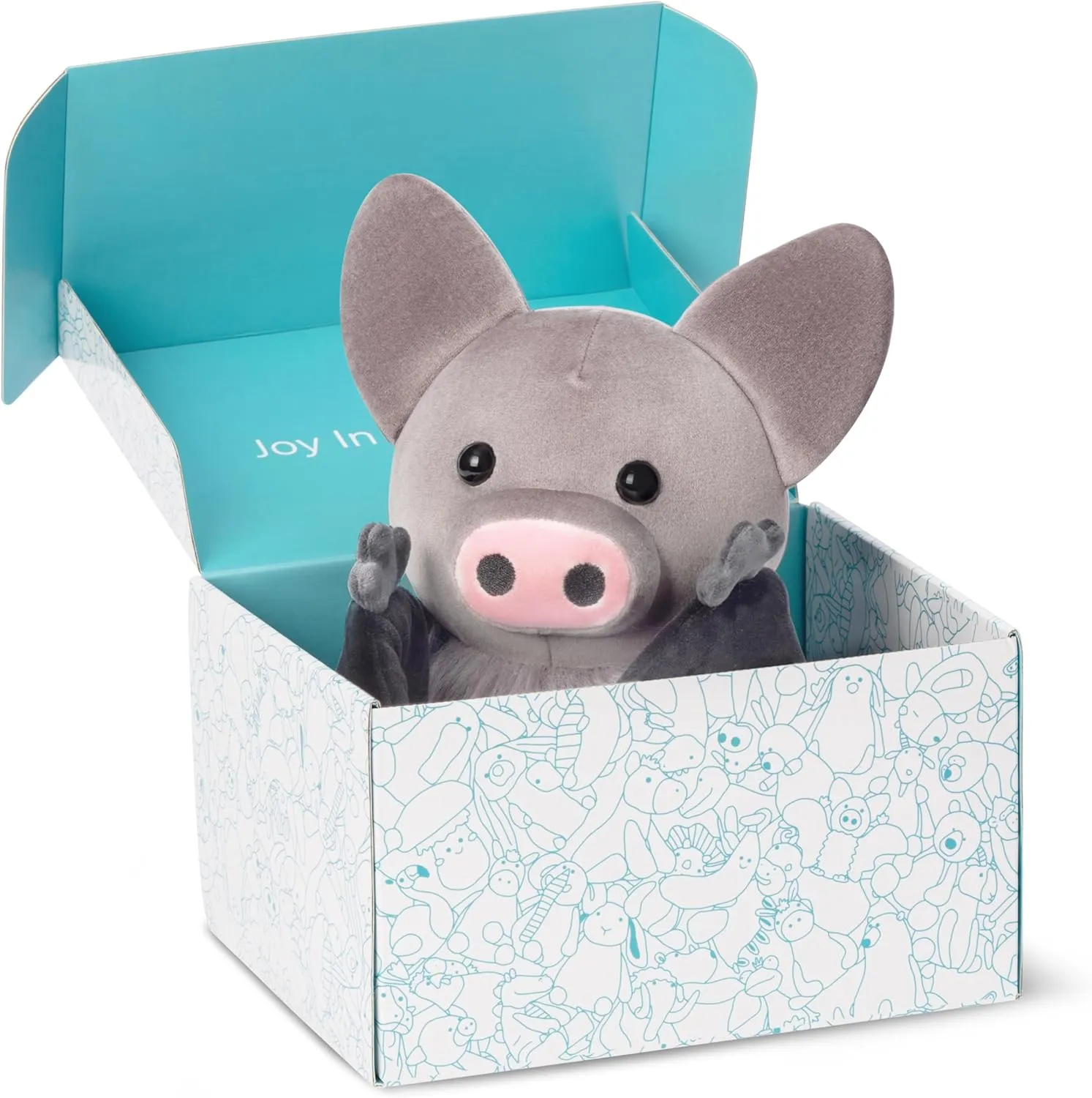 IKASA Bat Stuffed Animals Plush Toys,Cuddly 9.5" Cute Plushie Soft Plushy Fluffy Toy, Gifts for Family Kids Girls Boys Children