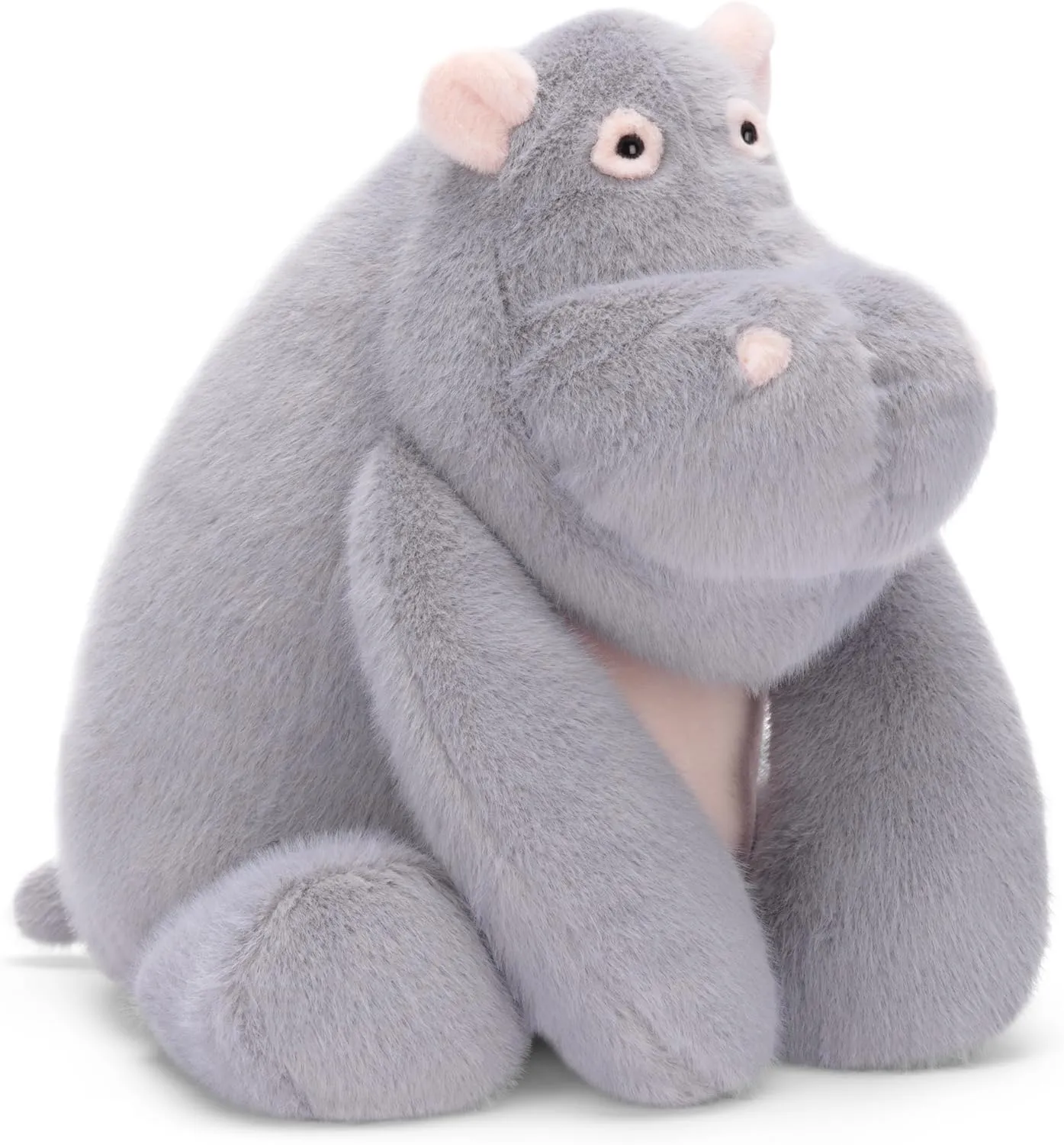 IKASA Hippo Stuffed Animals Plush Toys,Cuddly 12" Hippopotamus Plushie,Cute Soft Small Plushy Toy, Gifts for Family Kids Girls Boys Children