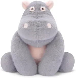 IKASA Hippo Stuffed Animals Plush Toys,Cuddly 12" Hippopotamus Plushie,Cute Soft Small Plushy Toy, Gifts for Family Kids Girls Boys Children