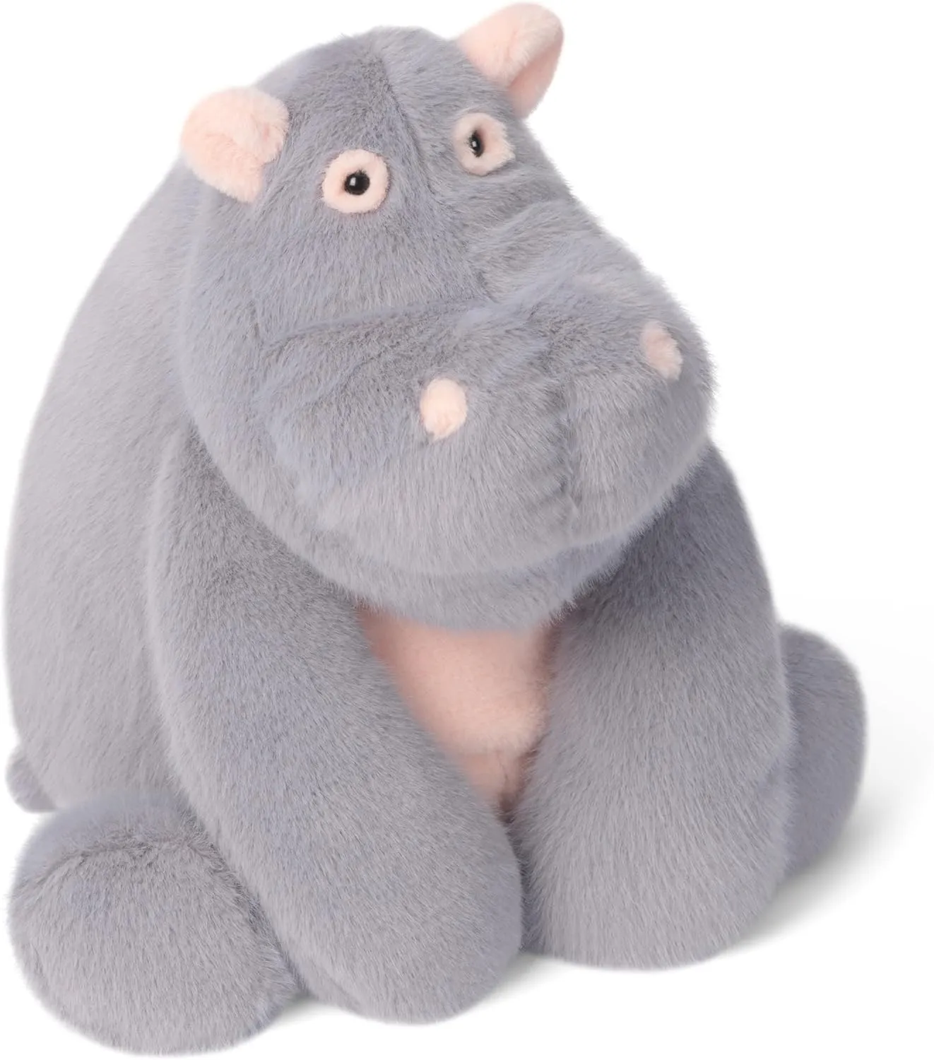 IKASA Hippo Stuffed Animals Plush Toys,Cuddly 12" Hippopotamus Plushie,Cute Soft Small Plushy Toy, Gifts for Family Kids Girls Boys Children