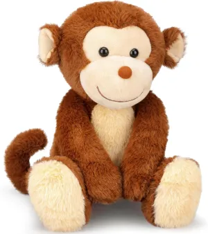 IKASA Monkey Stuffed Animals Plush Toys,12.5" Cute Plushie Soft Cuddly Plushy Fluffy Toy,Gifts for Family Kids Children Girls Boys