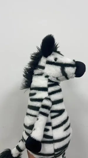 IKASA Zebra Stuffed Animals Plush Toys,15" Cute Plushie Small Fluffy Cuddly Plushy Toy, Gifts for Family Girls Children