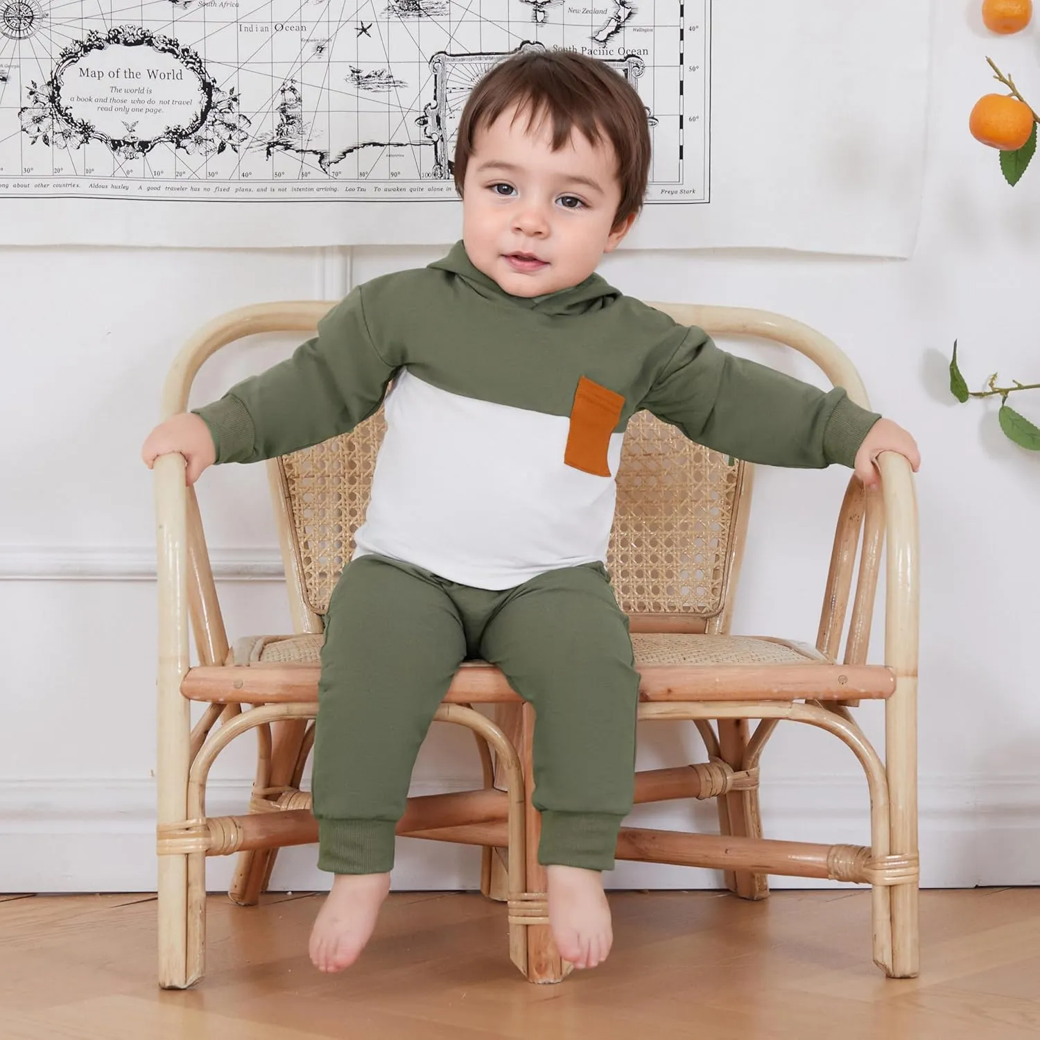 Infant Baby Boy Fall Winter Clothes Outfits Hooded Long Sweatshirt Pants Set Toddler Clothes 6 12 18 24 Months 2T