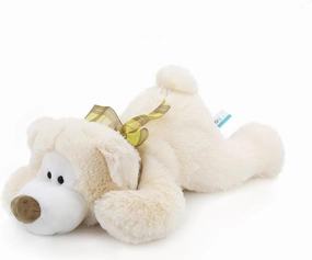 INJOY Weighted Stuffed Animals, Weighted Bear Stuffed Animal Toy Cute White Bear Plush Pillow Weighted Plush Animals Toy, 12"