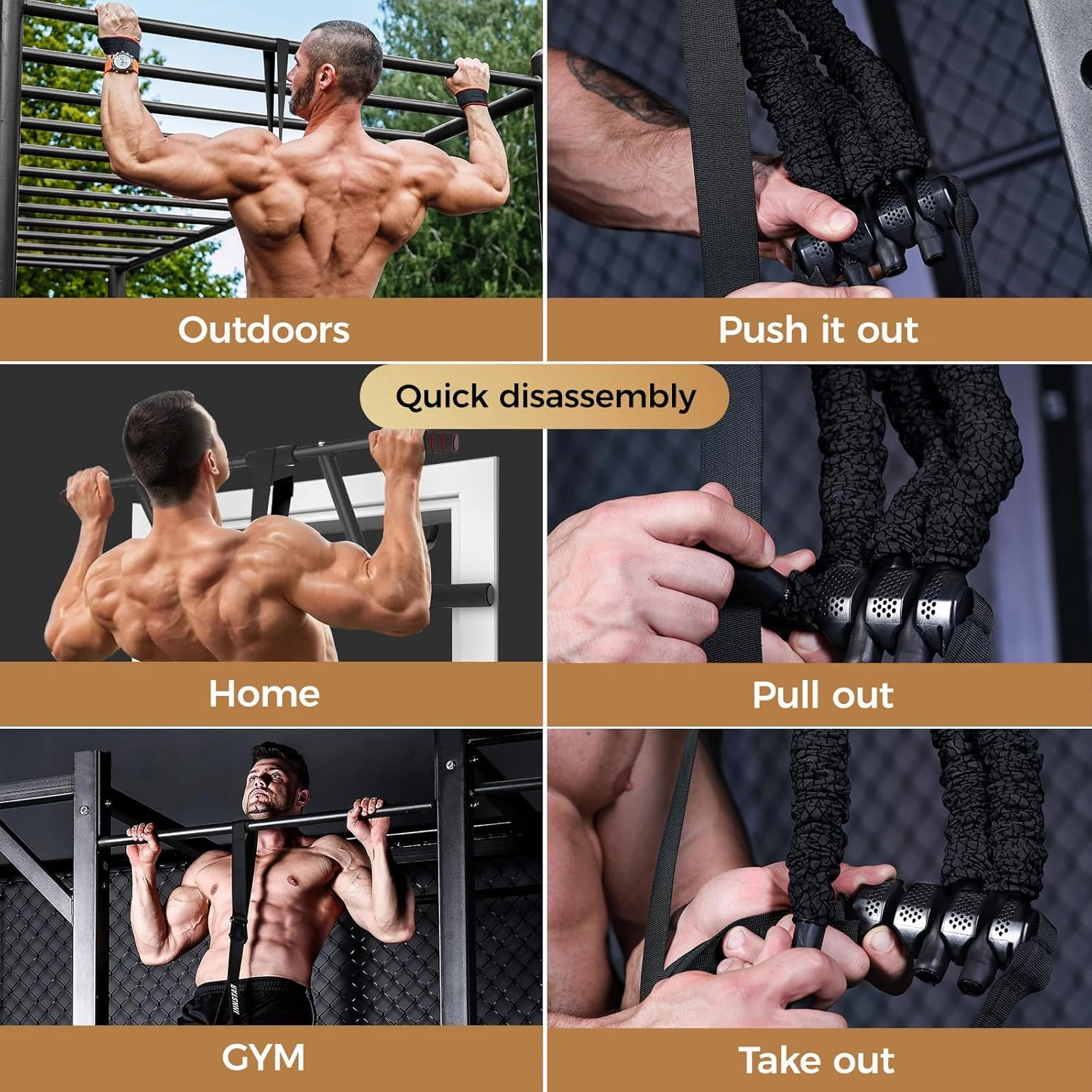 Innstar Heavy-Duty Adjustable Pull Up Bands Set, Assistance Bands for Enhanced Strength Training - Patent