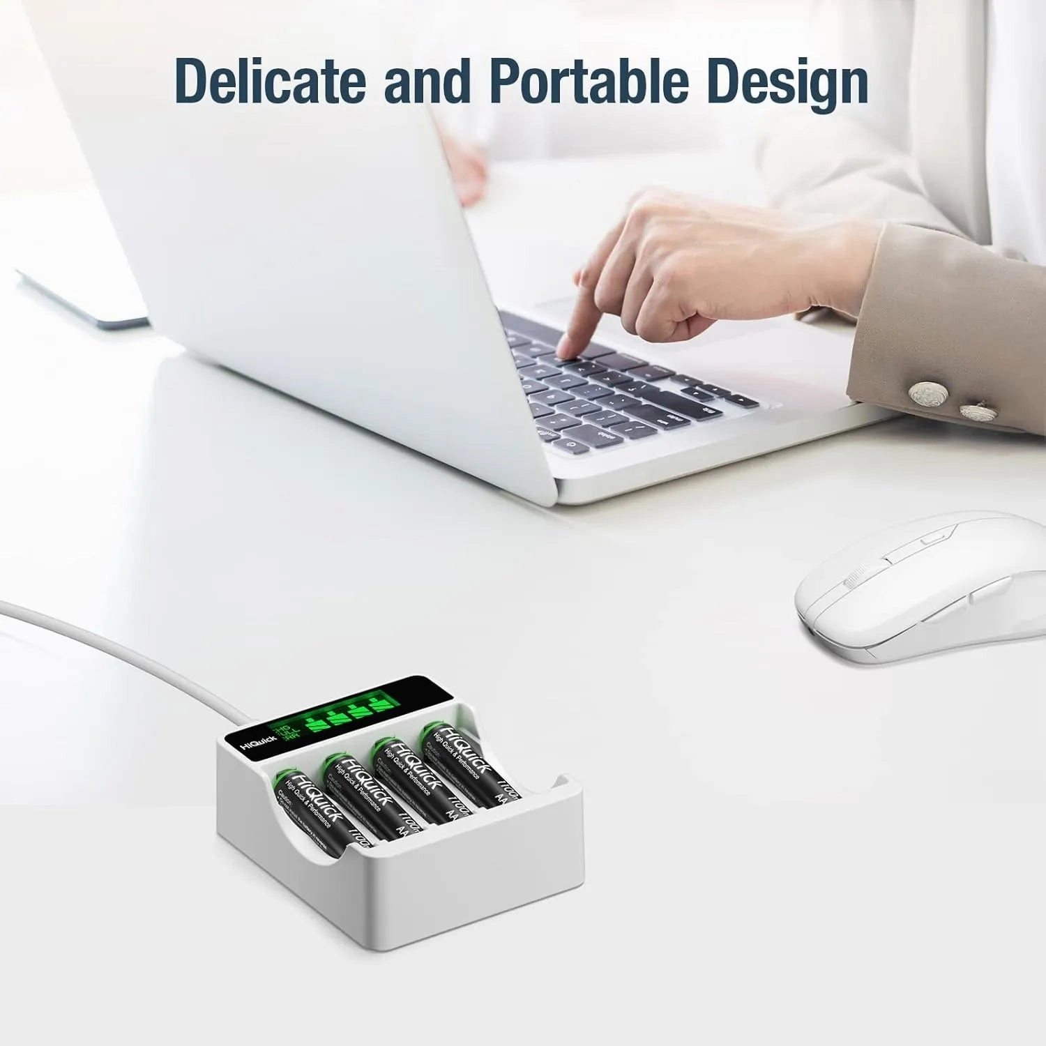 Intelligent LCD Fast Battery Charger   8 Rechargeable AA & AAA Batteries