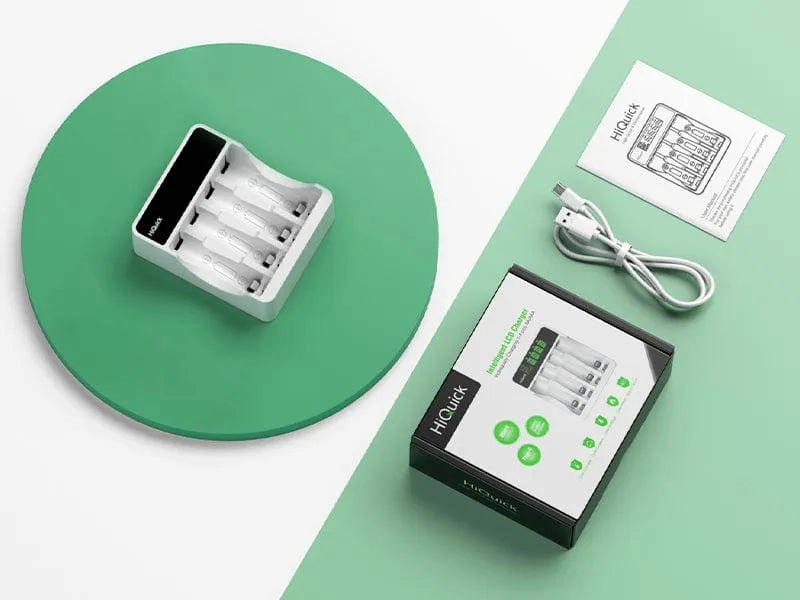 Intelligent LCD Fast Battery Charger   8 Rechargeable AA & AAA Batteries