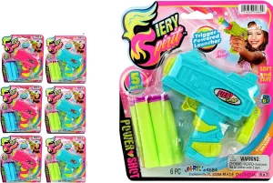 JA-RU Foam Dart Gun for Girls (6 Units Assorted Colors) Mini Toy Gun with Soft Bullets. Kids Shooting Game. Bulk Toy Dart Gun Stocking Stuffers and Party Favors. 4684-6p
