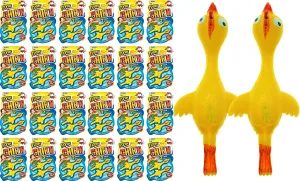 JA-RU Mini Rubber Chicken Slingshot for Kids (24 Pack, 2 Units Each) Stretchy Finger Slingshot Toys. Funny Gag Gifts, Bulk Party Favors & Stocking Stuffers for Teens. 426-24p