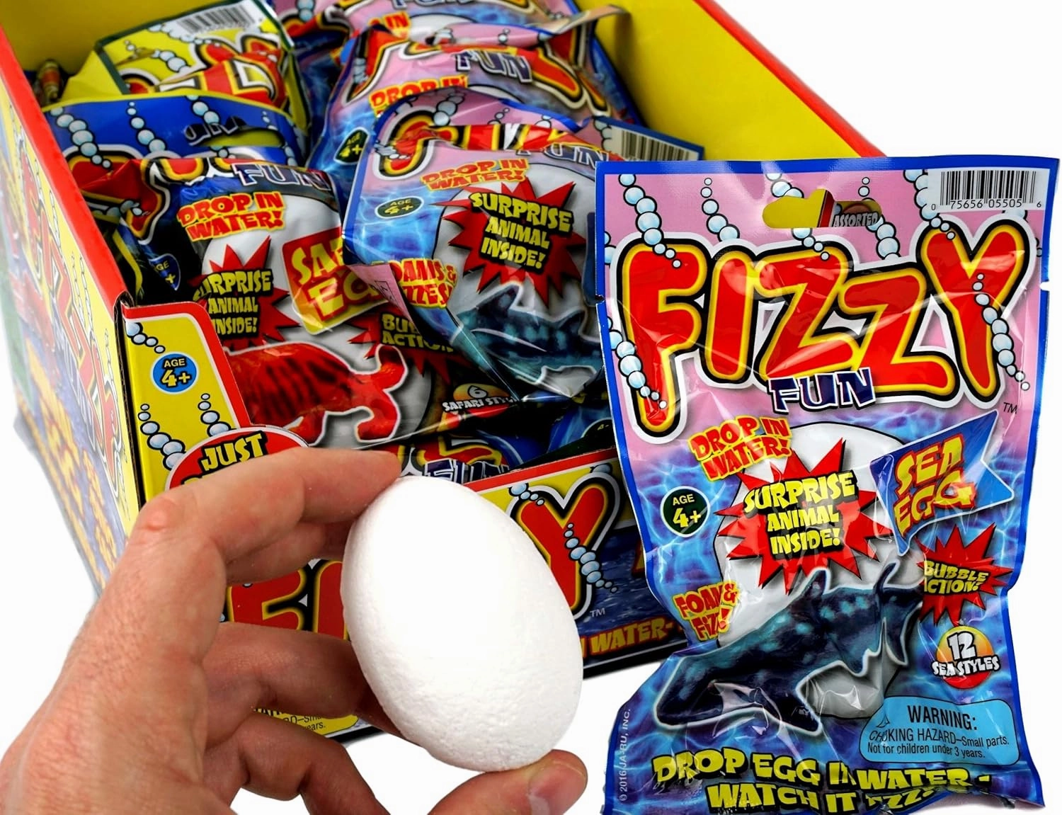 JA-RU Fizzy Egg w/ Surprise Animal Toy Set (8 Fizzy Bomb) Like Bath Bombs for Kids, Boys & Girls. Bubble Foam Bath Tub & Shower Toys. Bulk Party Favors Easter Basket Stocking Stuffers. 5505-8A