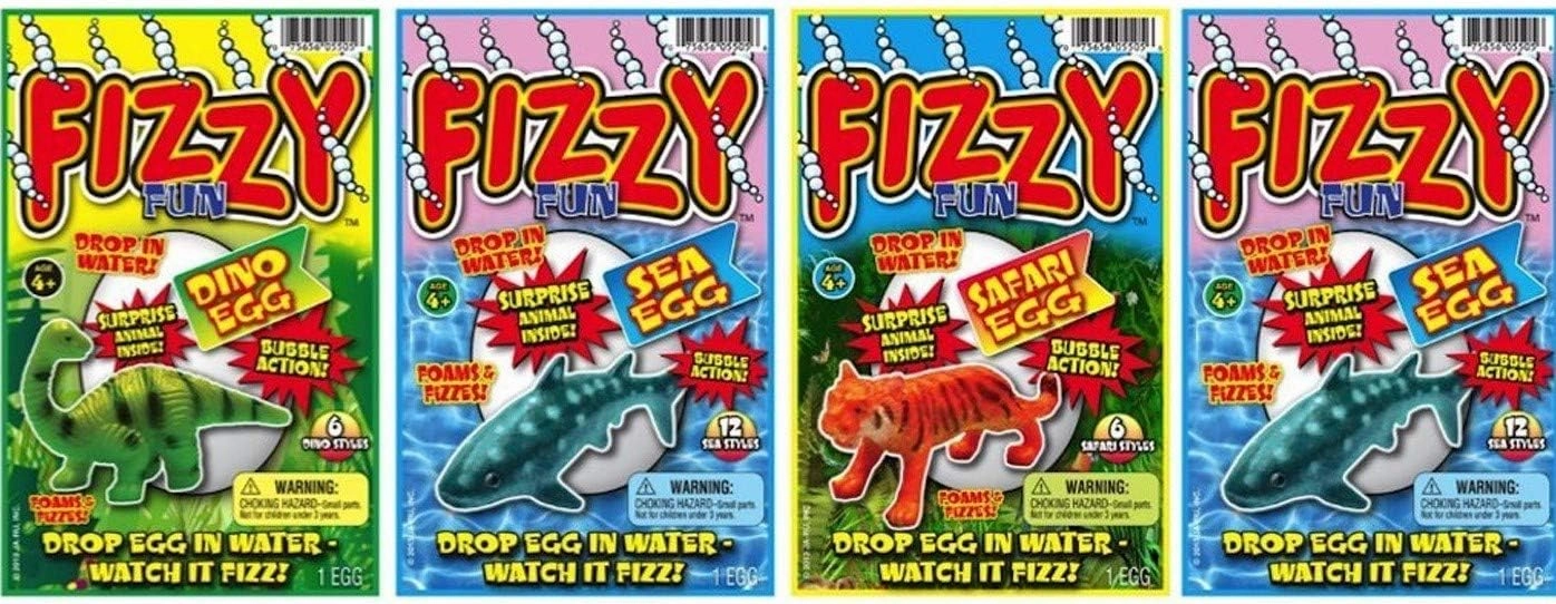 JA-RU Fizzy Egg w/ Surprise Animal Toy Set (8 Fizzy Bomb) Like Bath Bombs for Kids, Boys & Girls. Bubble Foam Bath Tub & Shower Toys. Bulk Party Favors Easter Basket Stocking Stuffers. 5505-8A