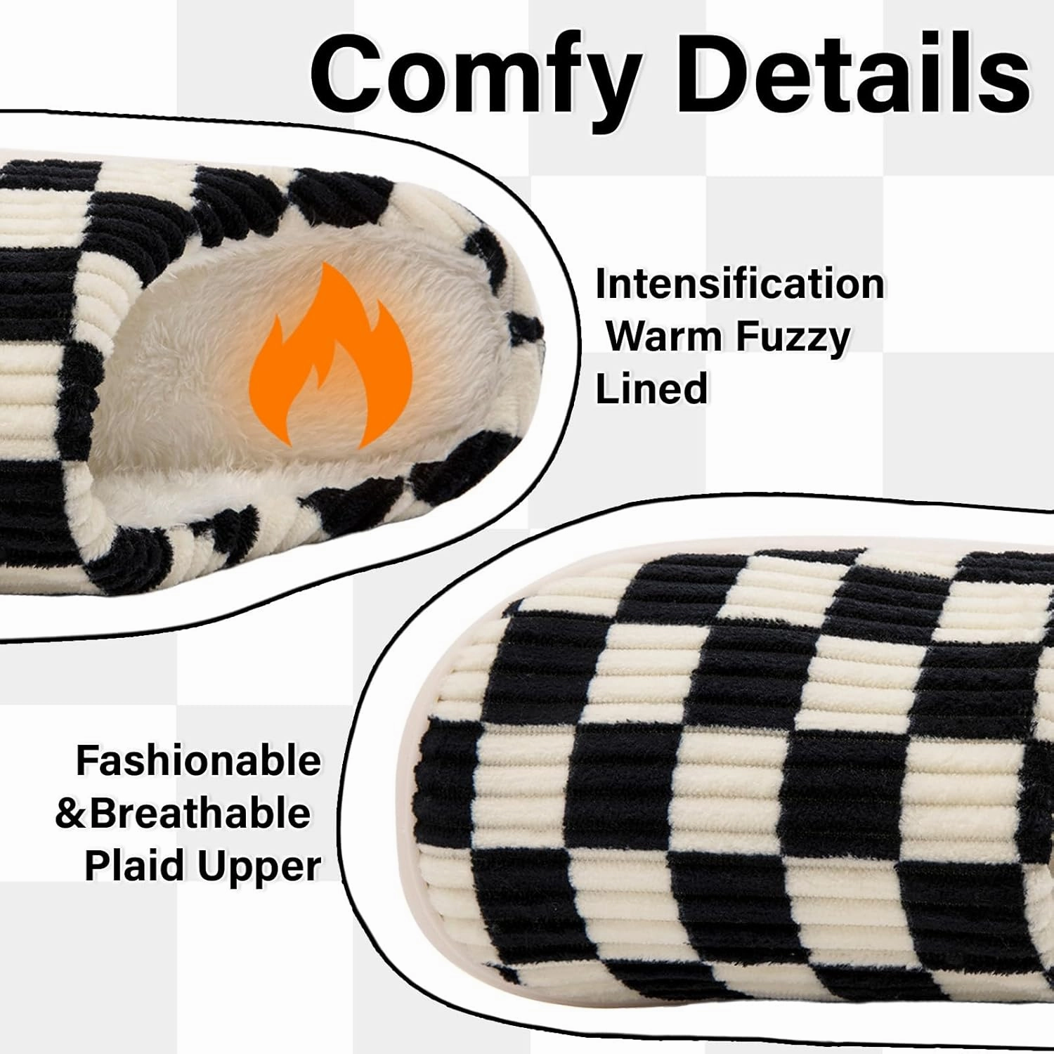 Jaeynow Fuzzy Slippers for Women Indoor,Unisex House Shoes Memory Foam Slippers for Men Winter Warm Plush Bedroom Shoes with Faux Fur Lining Comfy Trendy Gift Slippers