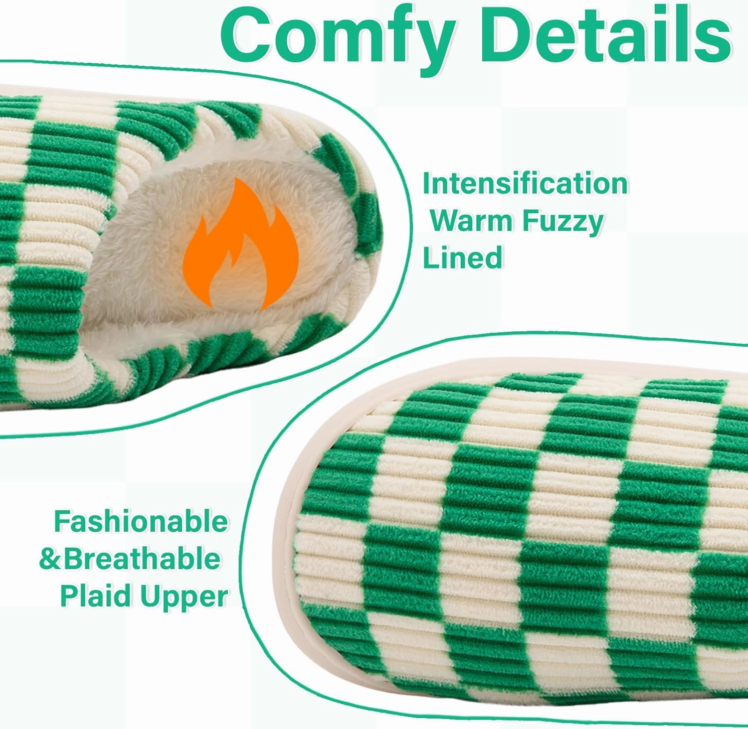 Jaeynow Fuzzy Slippers for Women Indoor,Unisex House Shoes Memory Foam Slippers for Men Winter Warm Plush Bedroom Shoes with Faux Fur Lining Comfy Trendy Gift Slippers