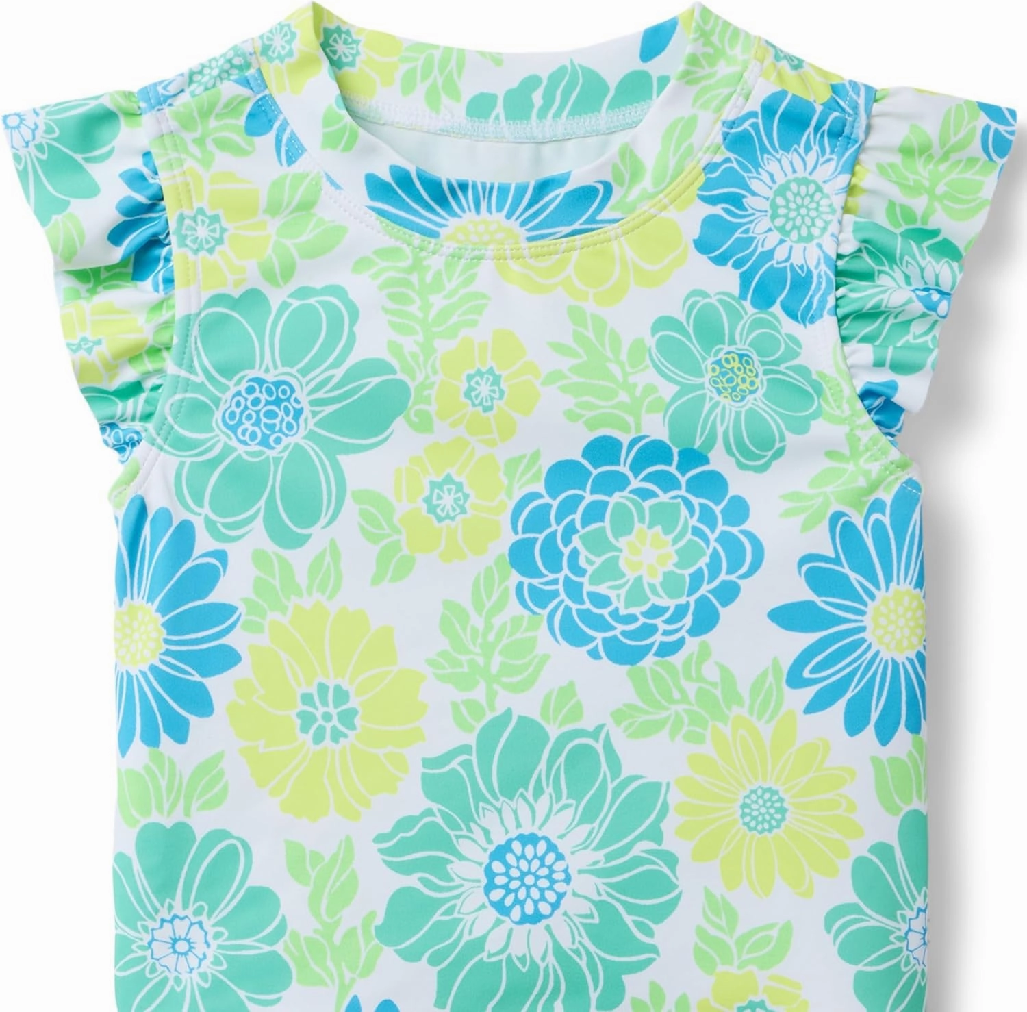 Janie and Jack Girls' Floral Rashguard Swim (Toddler/Little Big Kid)