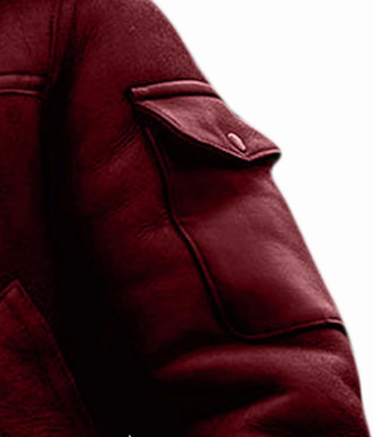 JEShifangjiusu Mens Faux Leather Jacket Sheepskin Shearling Flight Jacket Fur Collar Aviator Coat Thermal Lined Overcoat