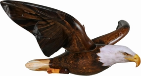 Jet Creations 38" Wingspan Inflatable Bald Eagle, Dark Brown, Realistic Wild Animal Figure, Patriotic Bird, Theme Parties, Pool Fun, Home Yard Décor