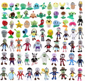 JHESAO Plants and Zombies PVZ Plush 16 PCS Random Different Types Zombies Toys PVZ Plushies 1 2 Stuffed Soft Doll PVZ Toy New