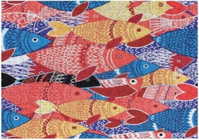 Jigsaw Puzzles Bright Colorful Fish Blue Toy Kid Educational Games Brain Challenge Adults Art DIY Child Leisure Game Suitable Family Friends 500PCS