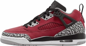 Jordan Spizike Low Big Kids' Shoes (FQ3950-600, Gym Red/Wolf Grey/Cool Grey/Black) Size 5