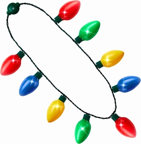 JOYIN 3 Packs Christmas Necklace LED Light Up Necklaces 9 Bulbs LED Holiday Party Favor Costume Accessories for Christmas Xmas Favor Party Supply