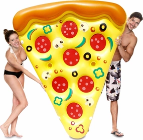 JOYIN Giant Inflatable Pizza Slice Pool Float, Fun Pool Floaties, Swim Party Toy, Summer Pool Raft (1 Pack), Extra Large with Cup Holders
