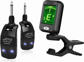 JOYO JW-03 Wireless Guitar Transmitter Receiver and JT-09 Digital Guitar Tuner