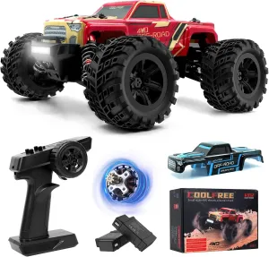 JT20W 1/20 Scale 4WD Brushless RC Car for Adults - 45  Kph Off-Road Hobby Truck 4x4, Electric Buggy, Remote Control Monster Truck, All Terrain RTR Fast Car, 2 Lipo Batteries, Xmas Gifts