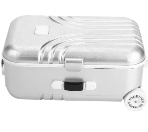 JTLB Baby Suitcase Toy Cute Plastic Rolling Suitcase Mini Luggage Box (Silver)