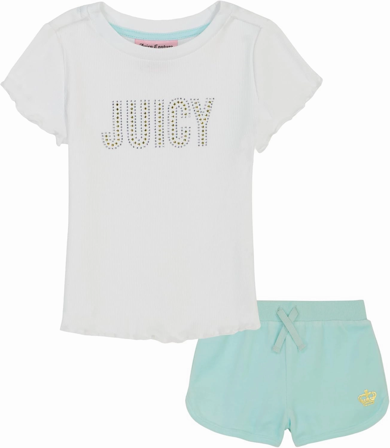 Juicy Couture Girls 2 Piece Knit Short Set