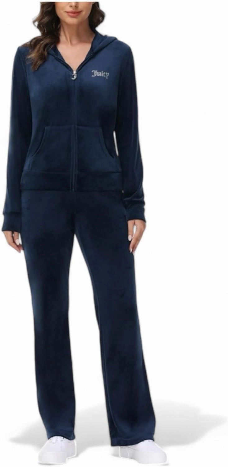 Juicy Couture Women's Bling Velour Track Pants