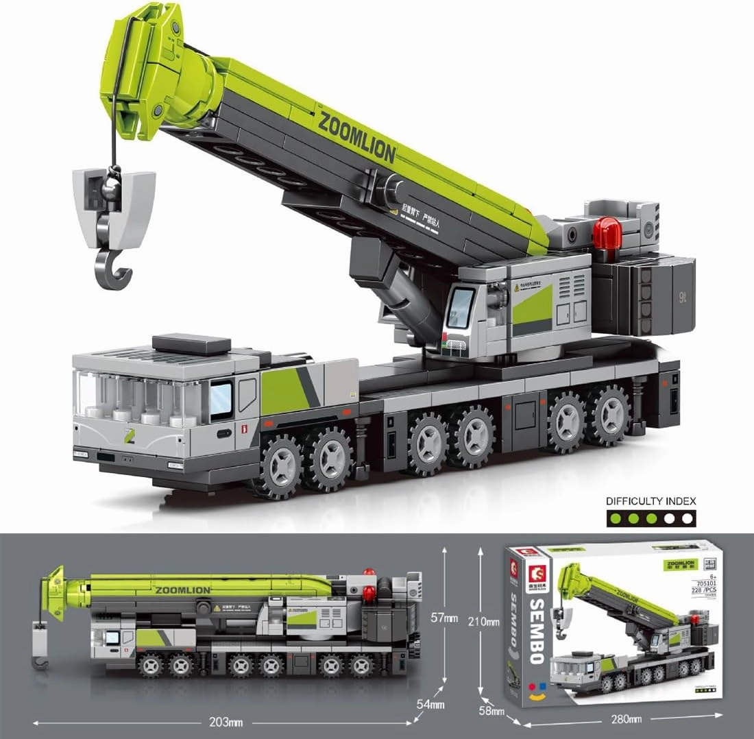 JXJ Construction Vehicle Series Toy Building Sets-Crane Toy Erector Sets for Boys Age 12 and up-Educational Toys for Boys - Fun Assembly & Realistic Designs