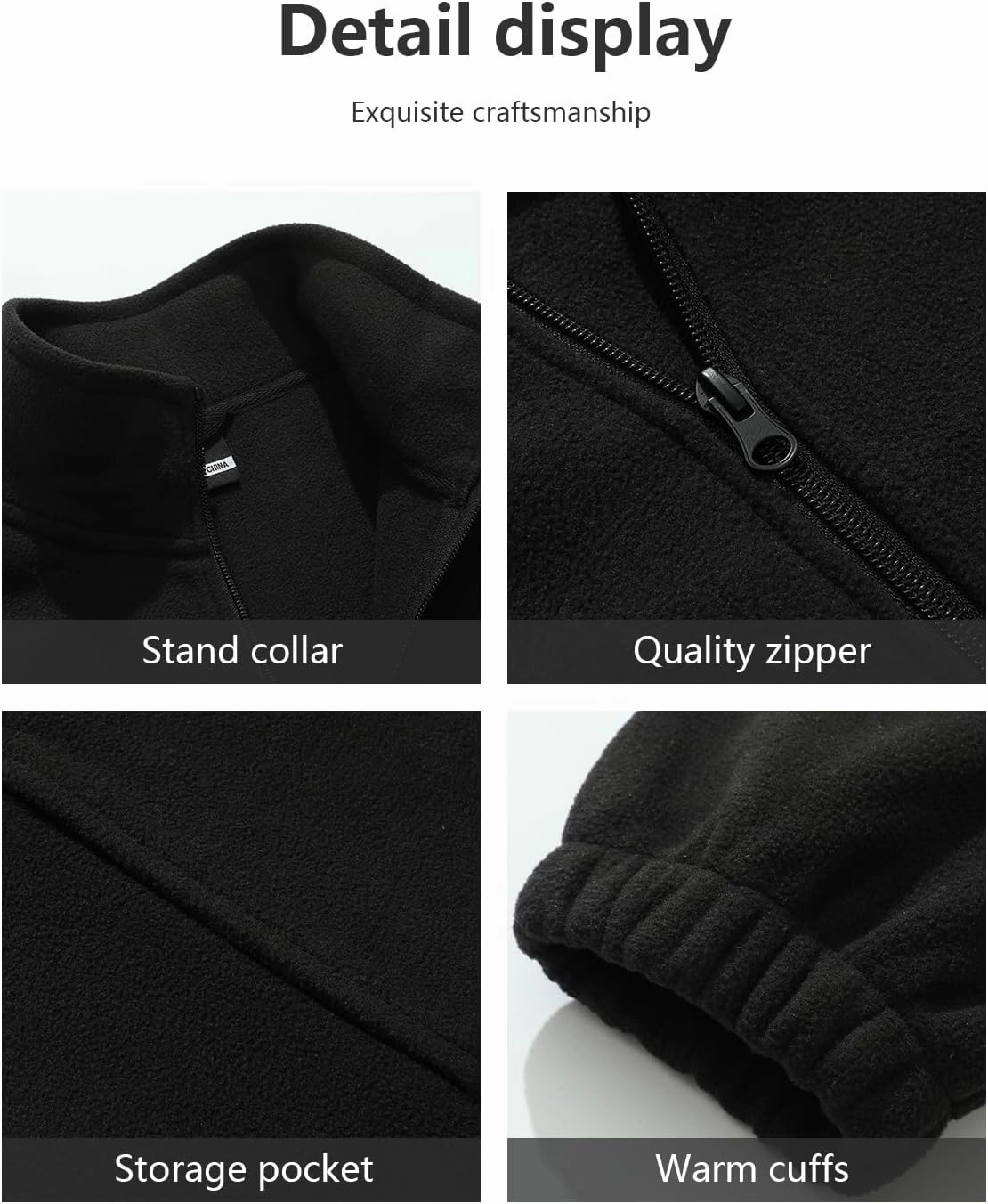 KAIDER Women's Plus Size Polar Fleece Jacket Lightweight Full Zip Soft Polar Classic Outdoor Recreation Jacket