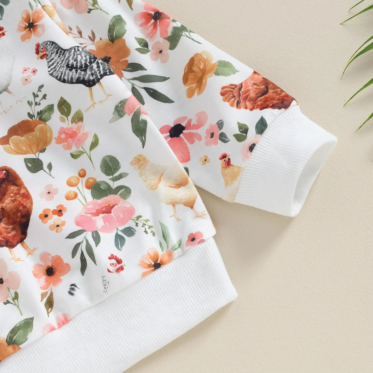 Kaipiclos Baby Girl Fall Winter Clothes Toddler Sweatsuit Outfit Floral Print Sweatshirt Long Sleeve Shirt Top Pants Clothing