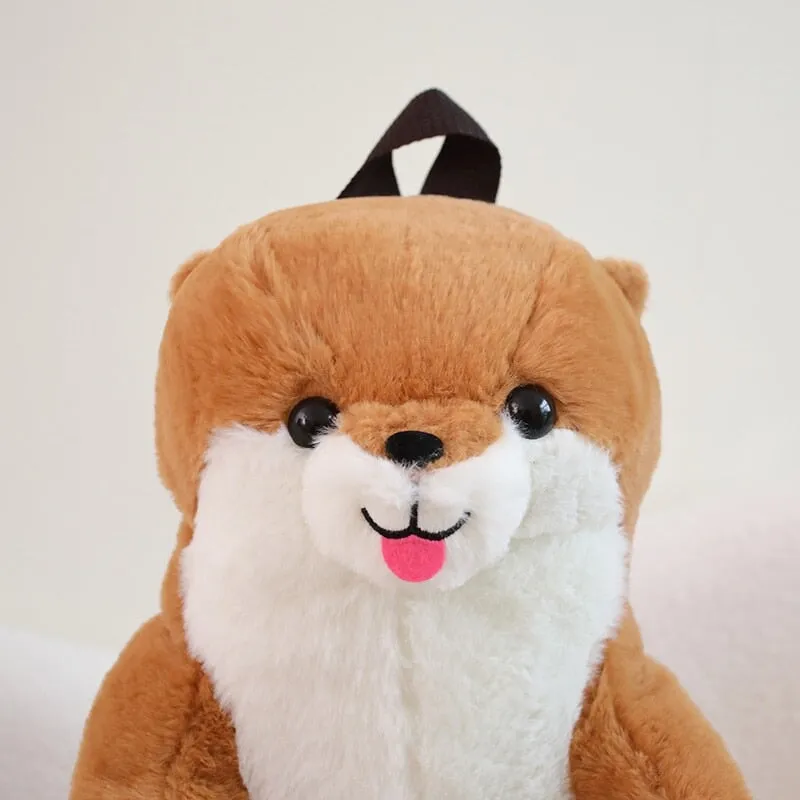Kawaii Brown Otter Backpack Plushie